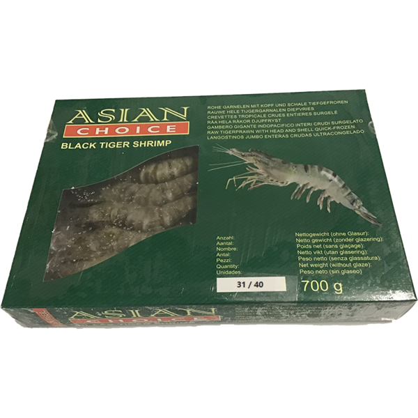 Asian Choice 带头黑虎虾 31/40 700g