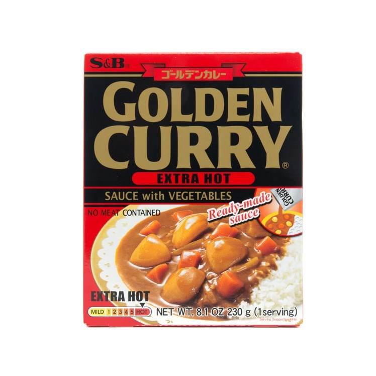 S&B japansk gyllene curry med grönsaker extra stark, 230g