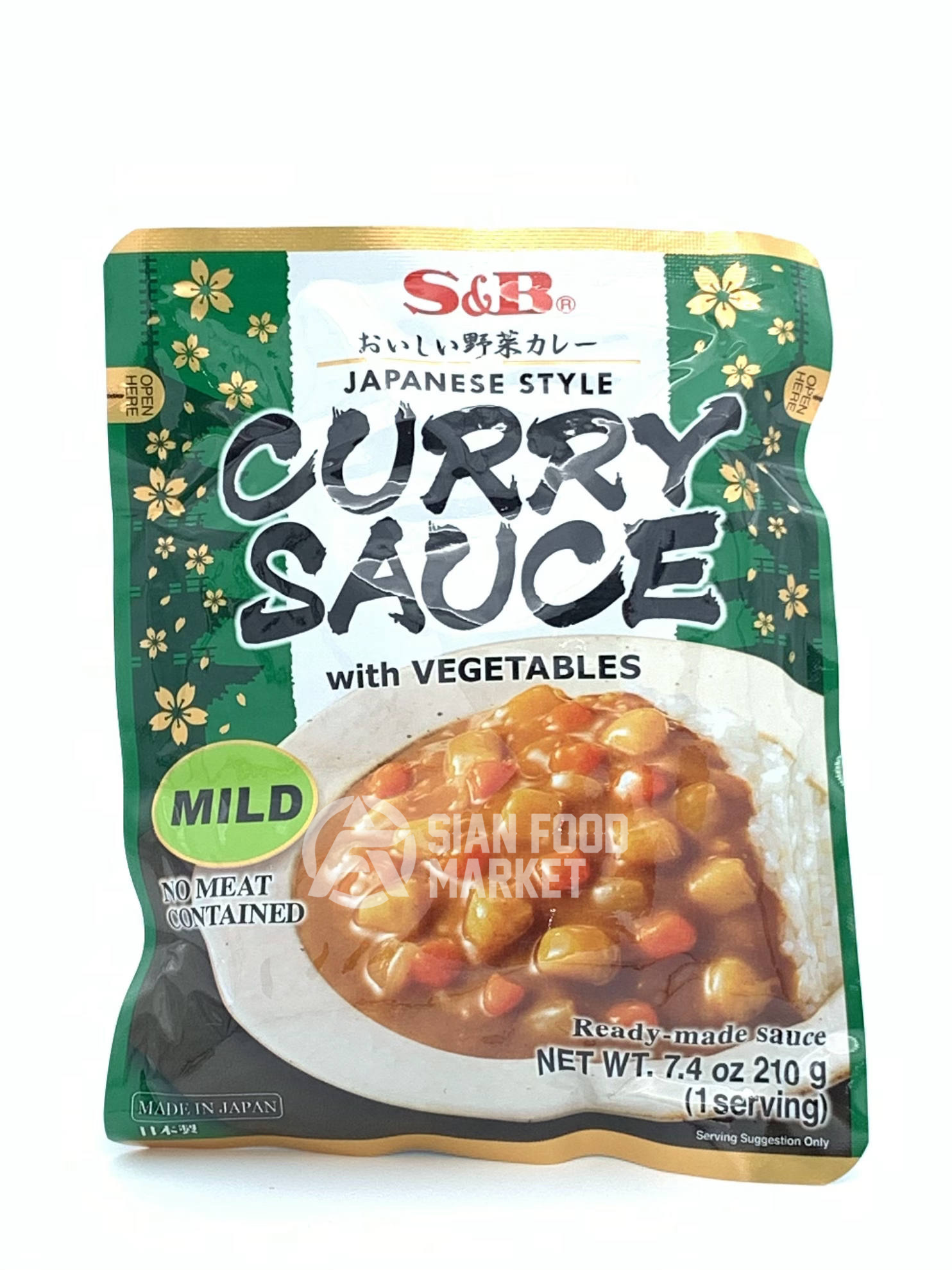 S&B japansk curry med grönsaker mild 210g