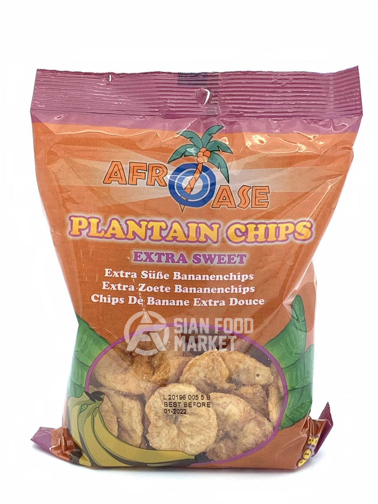 Afroase Plantain Chips Extra Söt 80g