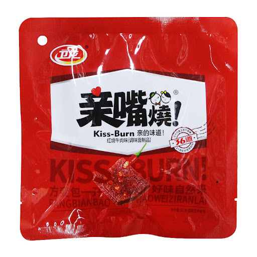 WeiLong Kiss-Burn Snacks Stark Biff Smak 90g
