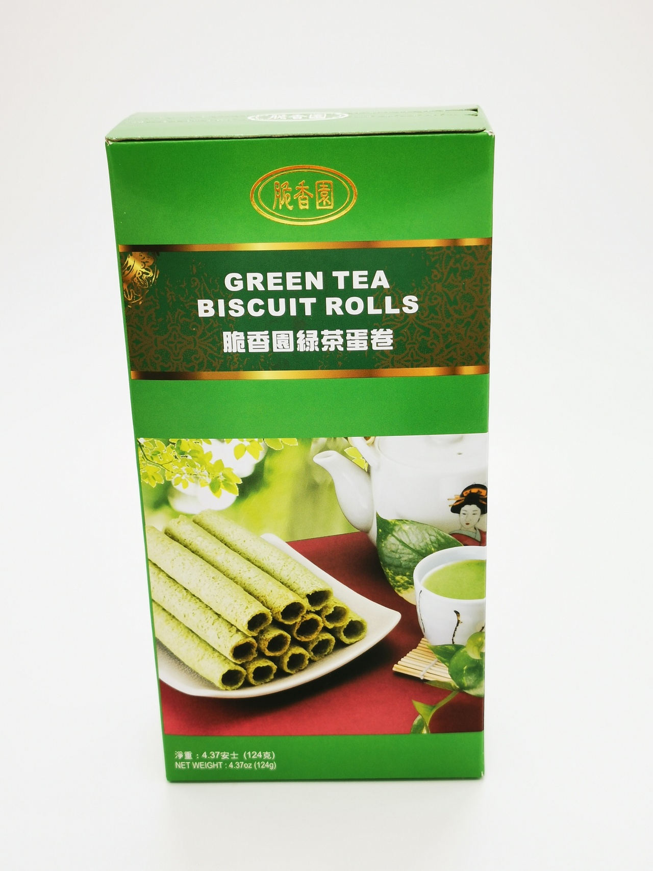 Green Tea Biscuit Rolls CXY 124g