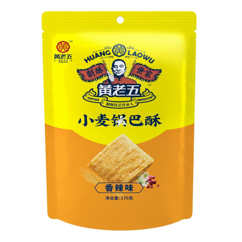 Huang Laowu Wheat Crisps Spicy Flavour 170g