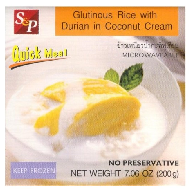 S&P Glutinös Ris med Durian i Kokosnötskräm 200g