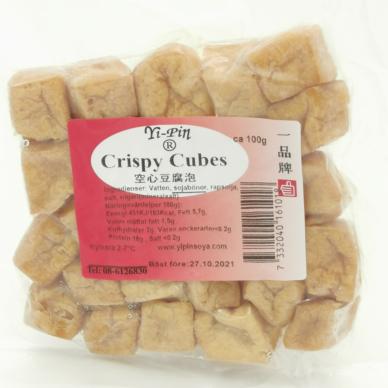 Krispiga tofu kuber, Yi pin 100g