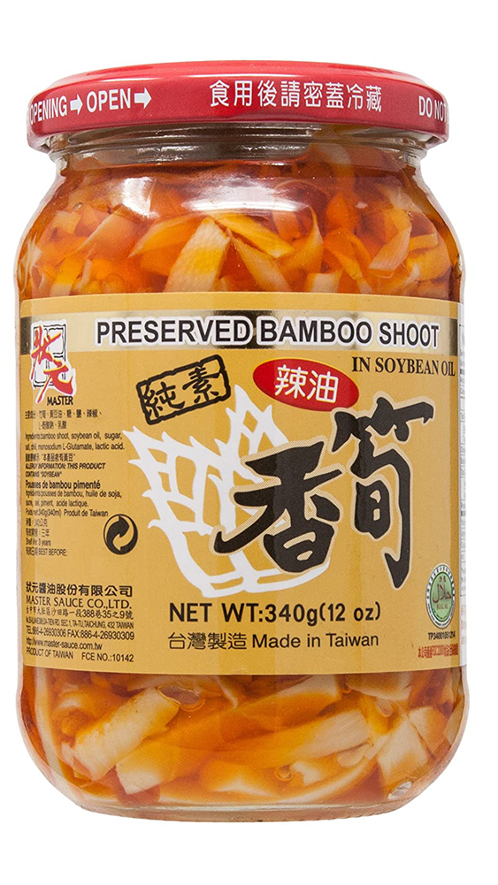 台湾纯素辣油香筍 340g