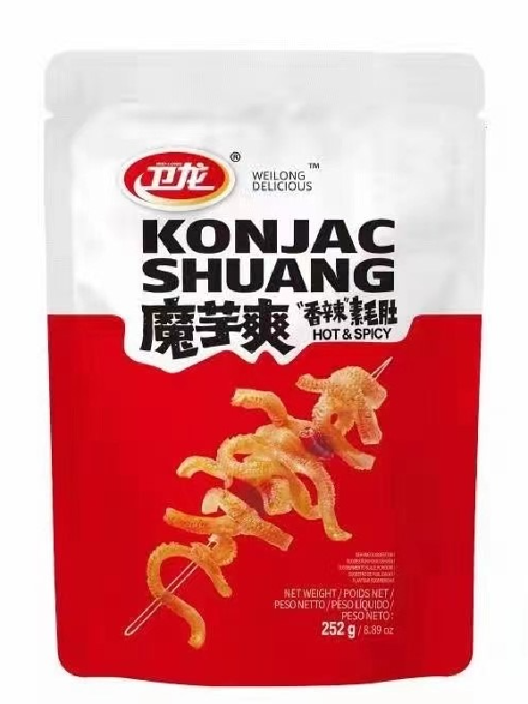 Wei long konjac snack hot spicy shuang 252g