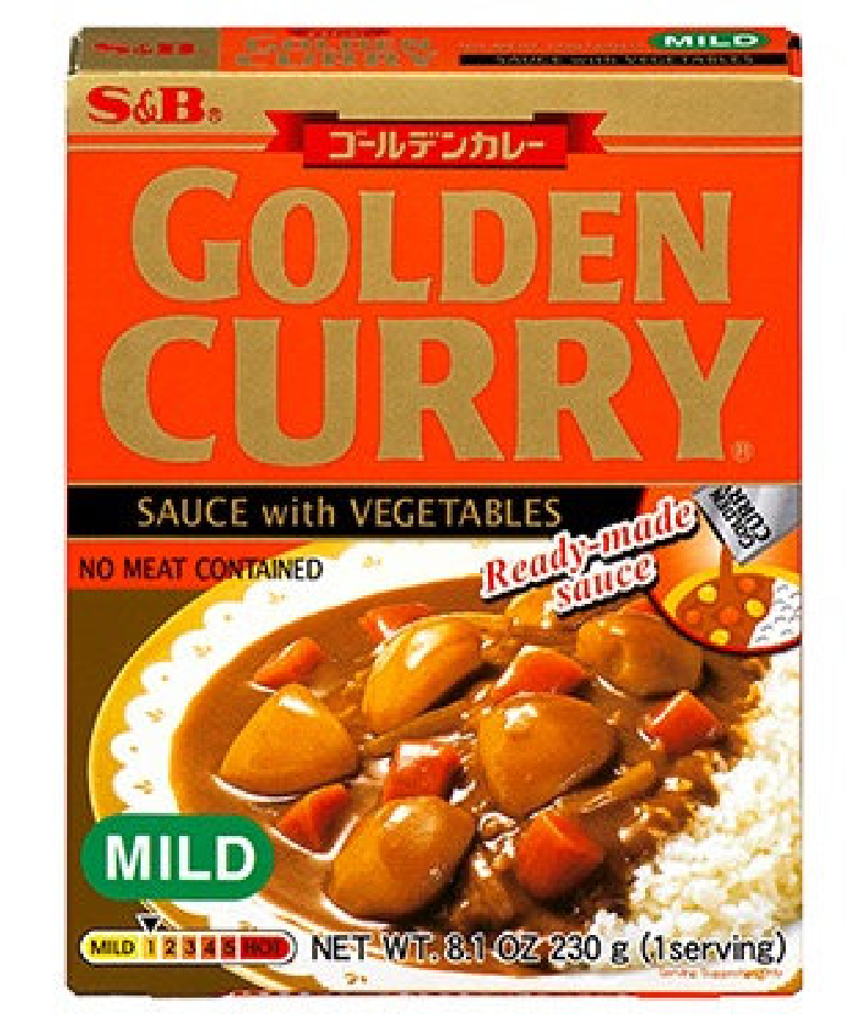 S&B japansk gyllene curry med grönsaker mild, 230g
