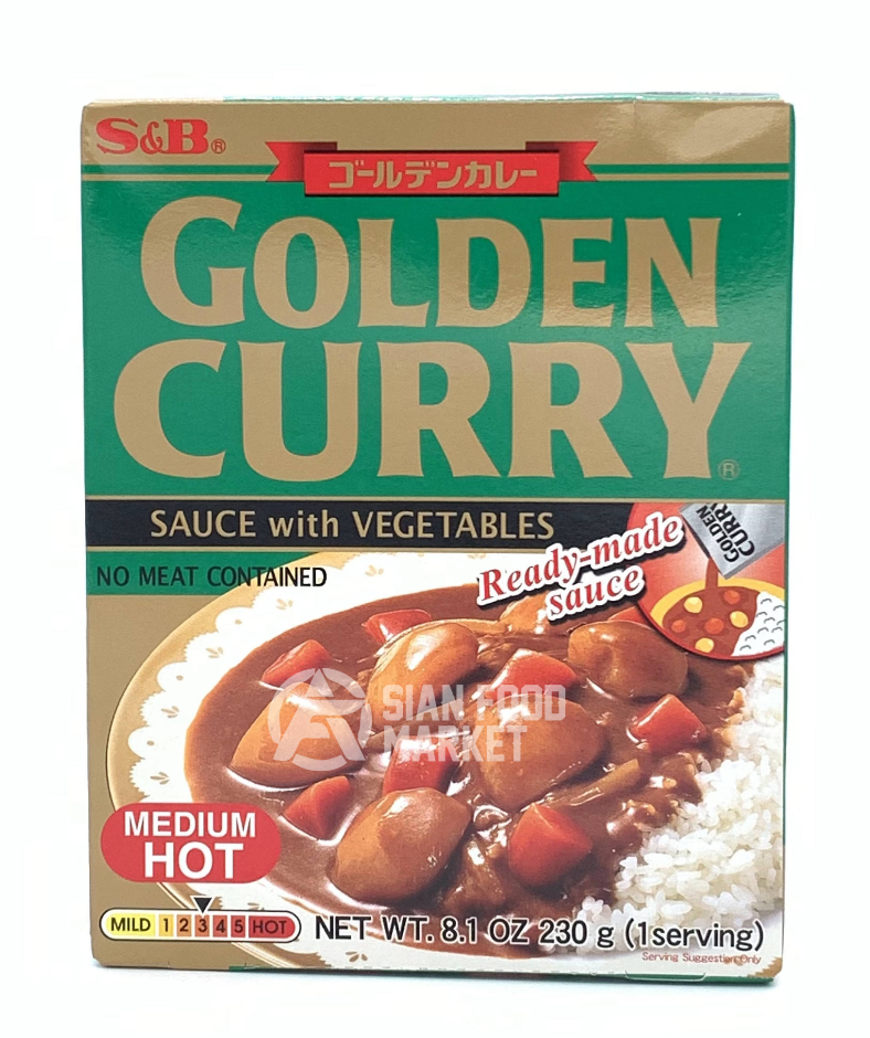 S&B Japanese Golden Curry w/ Vegetables Medium Hot 230g