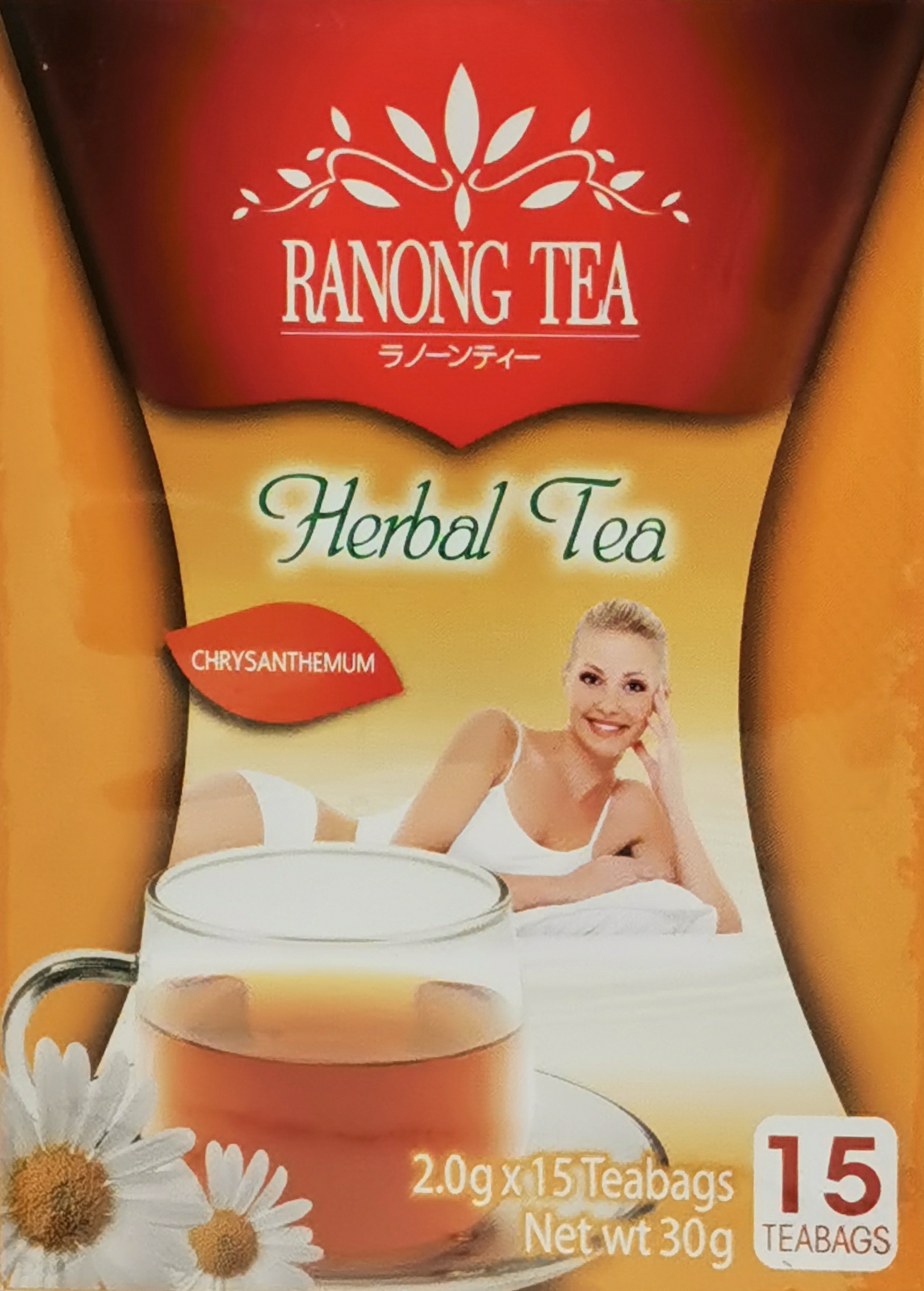 Ranong tea red tab herbal tea drink chrysanthemum tea 30g(15x2g)