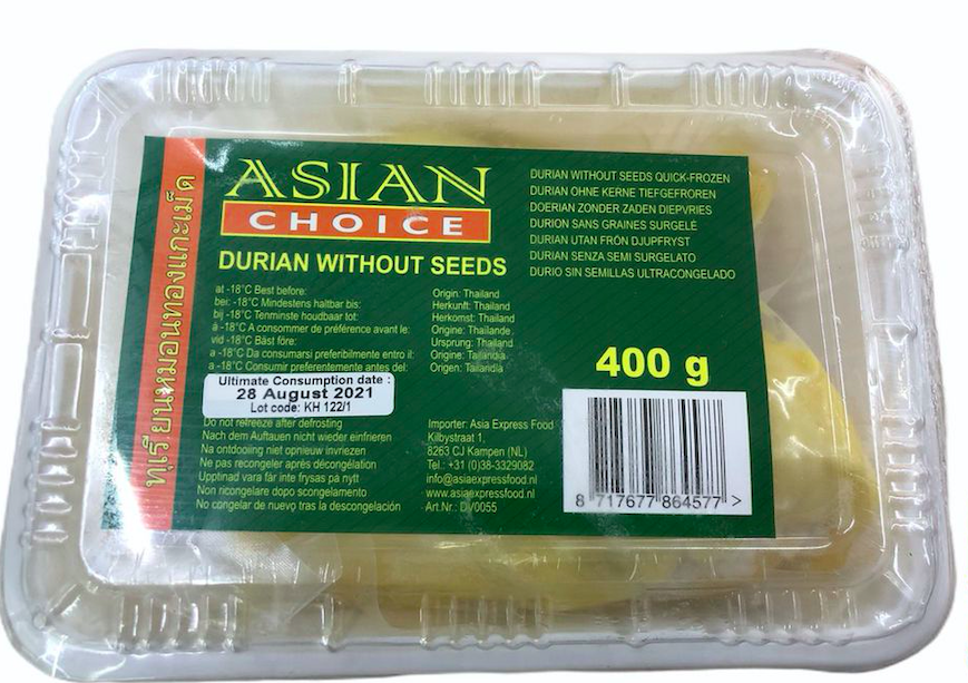 Asian Choice Fryst Duriankött utan kärna 400g