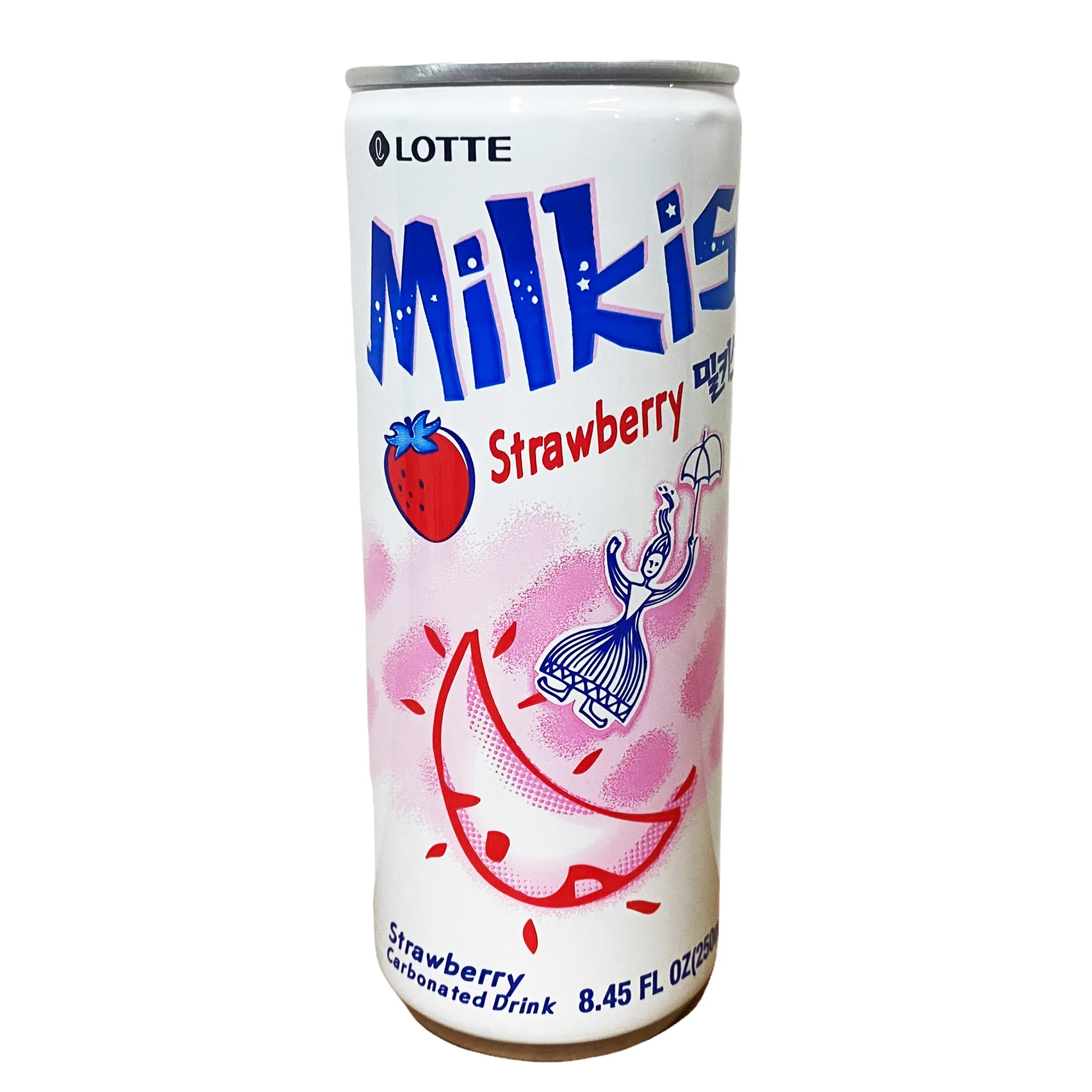Lotte Milkis - Milk Soda Drink Strawberry Flavour 250ml