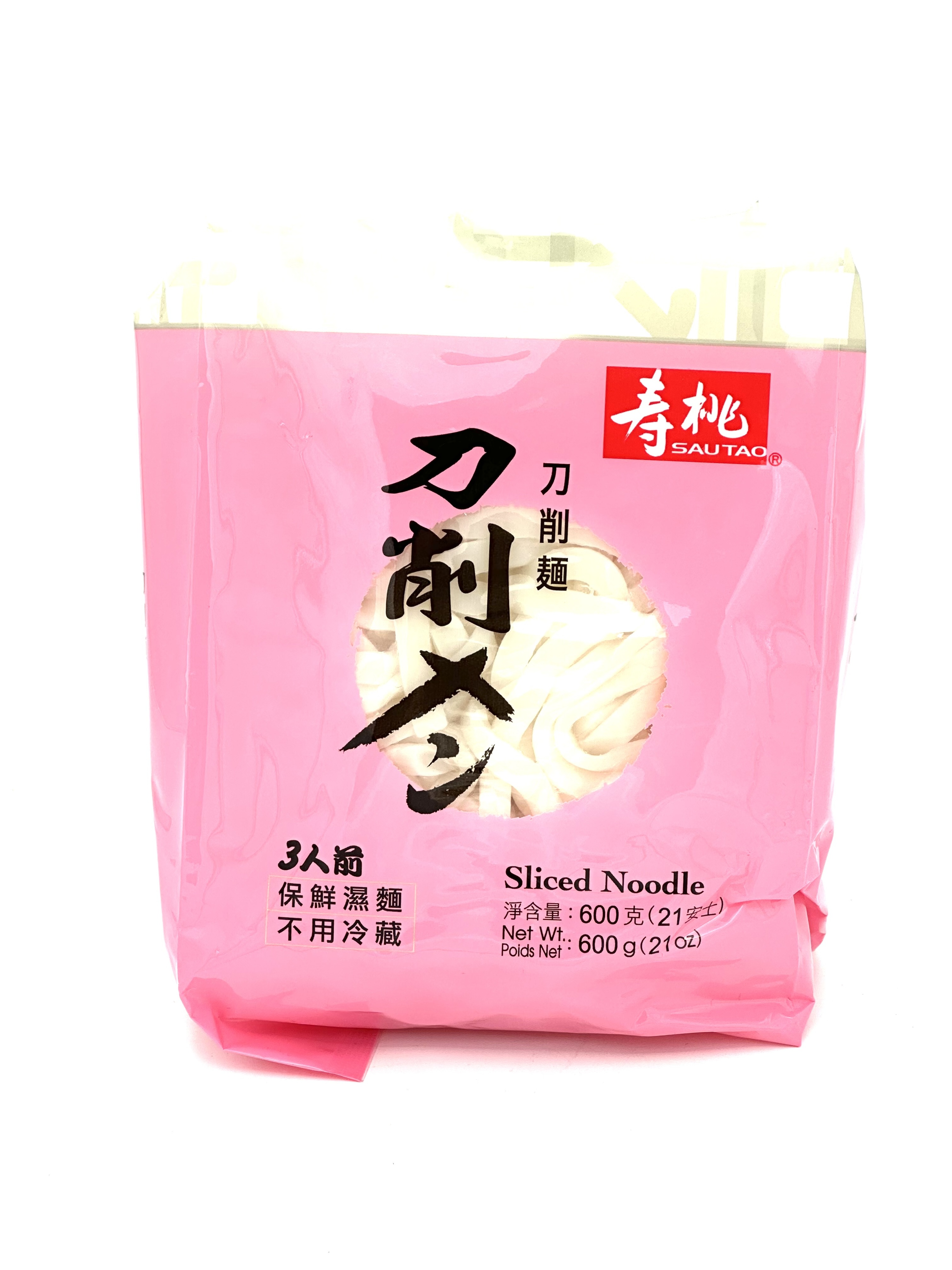 SAU TAO Sliced Noodle 600 g 寿桃刀切面